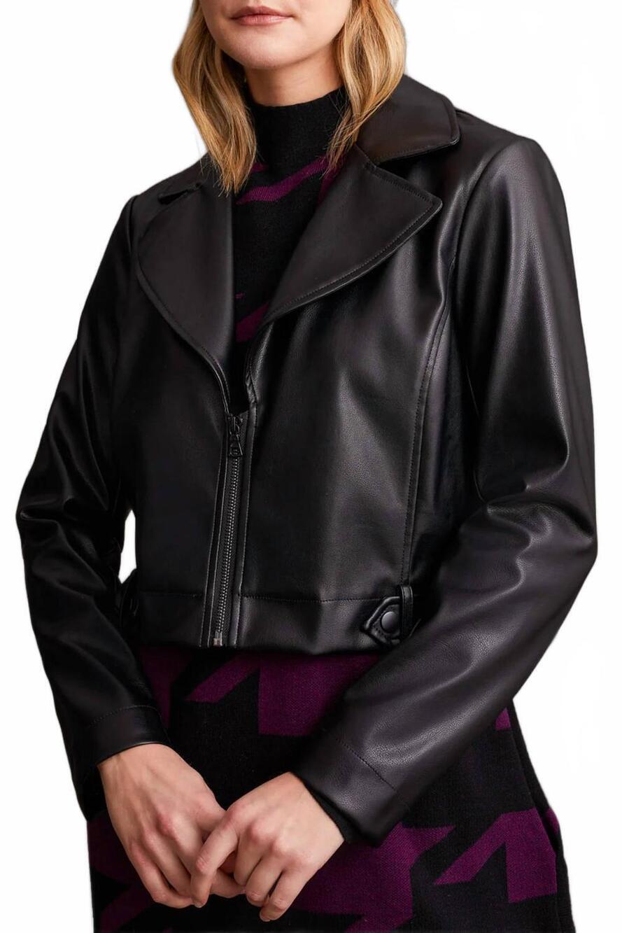 NEW TRIBAL crop biker leather jacket in black